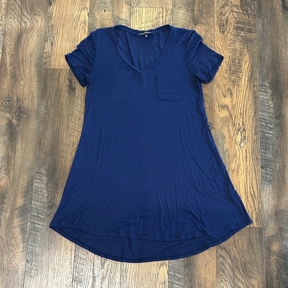Lulu's Royal Blue V-Neck Pocket Tee